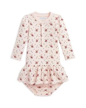 推荐Girls' Waffle Knit Henley Dress & Bloomers Set - Baby商品