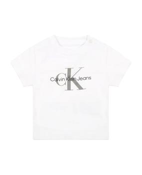 Calvin Klein | White T-shirt For Baby Kids With Logos商品图片,