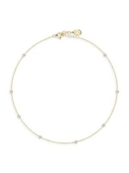推荐Bejeweled 14K Yellow Goldplated Sterling Silver & Pave Crystal Choker Necklaces商品