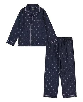 Ralph Lauren | Big Girls Woven Long Sleeve Pajamas, 2-Piece Set,商家Macy's,价格¥306