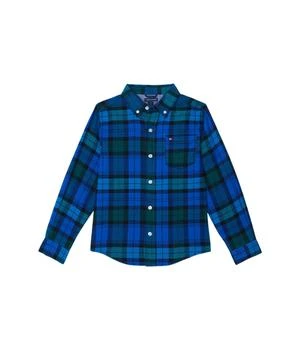 Tommy Hilfiger | Plaid Long Sleeve Button-Down Shirt (Big Kids) 