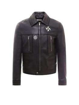 圣罗兰皮衣, Yves Saint Laurent | Saint Laurent Pin Detail Leather Jacket商品图片 4.8折