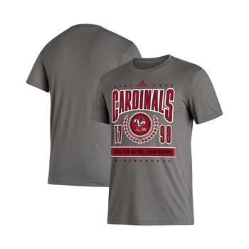 推荐Men's Heathered Charcoal Louisville Cardinals 2 NCAA Team National Championships Reminisce T-shirt商品