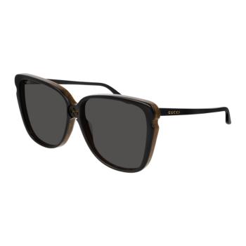 Gucci | GUCCI 女棕色女士方形太阳镜 GG0709S-002商品图片,满$100享9.5折, 满折