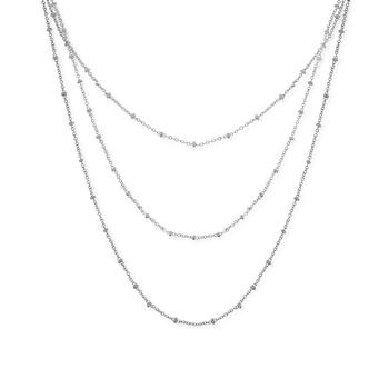Essentials | Silver Plated Beaded 18" Layered Necklace商品图片,3.5折