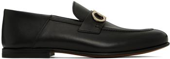 Salvatore Ferragamo | Black Gancini Loafers商品图片,