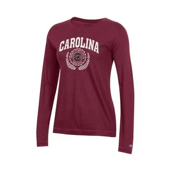 CHAMPION | Women's Garnet South Carolina Gamecocks University Laurels Long Sleeve T-shirt 