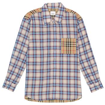 burberry衬衫, Burberry | Ladies Pale Blue Payton Vintage Check Shirt商品图片 4.9折