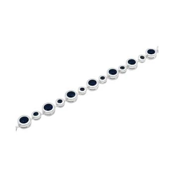 Macy's | Black Sapphire Bezel Link Bracelet (6-1/6 ct. t.w.) in Sterling Silver,商家Macy's,价格¥1693