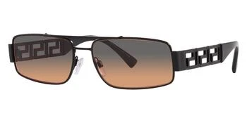 推荐Orange Gradient Light Grey Rectangular Men's Sunglasses VE2257 126118 60商品