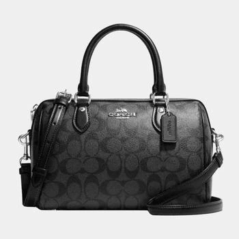 推荐Coach Black - Signature Canvas & Leather - Satchel Bag商品