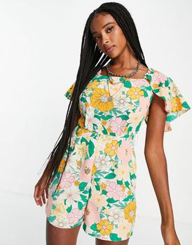 美国Topshop, Topshop | Topshop 70s floral playsuit商品图片 4.1折