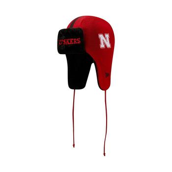 商品New Era | Men's Scarlet and Black Nebraska Huskers Helmet Head Trapper Knit Hat,商家Macy's,价格¥229图片