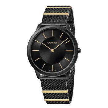 推荐Calvin Klein Women's K3M524Z1 Minimal 35mm Black Dial Stainless Steel Watch商品