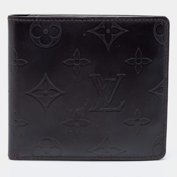 lv钱包, [二手商品] Louis Vuitton | Louis Vuitton Dark Brown Leather Monogram Embossed Bifold Wallet商品图片 9.8折, 满1件减$100, 满减