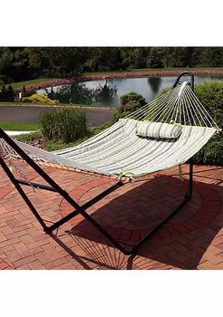 商品Sunnydaze Decor | Outdoor Polyester Hammock Pad and Pillow Set - Khaki Stripe,商家Belk,价格¥472图片