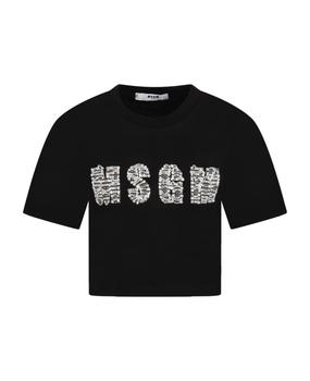 推荐Black T-shirt For Girl With Silver Logo商品