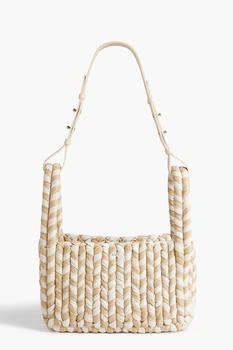 推荐Busket two-tone woven vegan leather shoulder bag商品