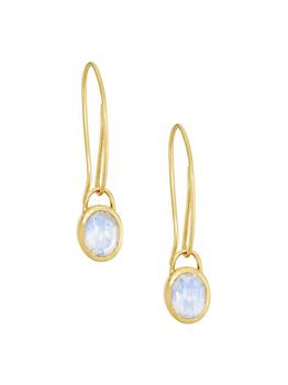 商品Eli Halili | 22K Yellow Gold & Moonstone Drop Earrings,商家Saks Fifth Avenue,价格¥26053图片
