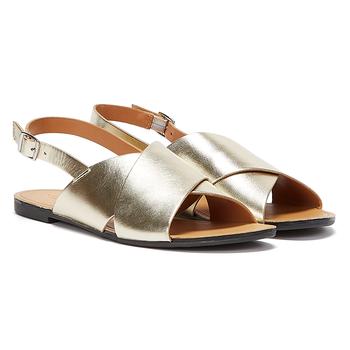 Vagabond | Vagabond Tia Cross Strap Womens Gold Sandals商品图片,4.8折