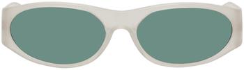 商品FLATLIST EYEWEAR | White Eddie Kyu Sunglasses,商家SSENSE,价格¥1855图片
