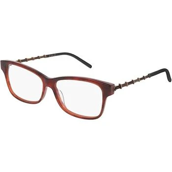 推荐Gucci Women's Eyeglasses - Havana Rectangular Full-Rim Frame | GUCCI GG0657O 2商品