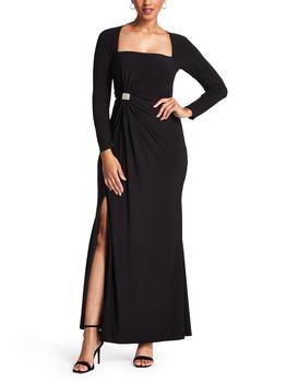 Vince Camuto经典款, Vince Camuto | Long Sleeve Raglan Gown With Front Knot商品图片 5折