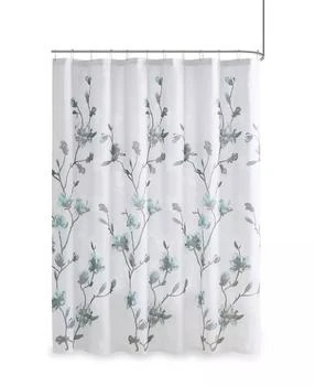 Madison Park | Magnolia Floral Printed Burnout Shower Curtain, 72" x 72",商家Macy's,价格¥320