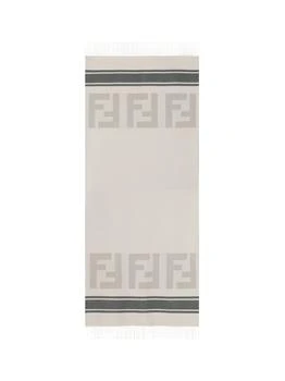 Fendi | Fendi Monogrammed Stripe-Patterned Scarf 4.7折, 独家减免邮费