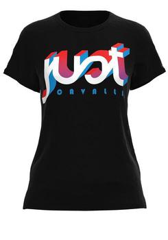 Just Cavalli | Just Cavalli 3D Logo Print Crewneck T-Shirt商品图片,3.6折