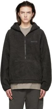 Essentials | Black Polyester Hoodie,商家Ssense US,价格¥410