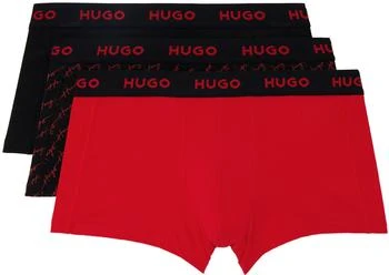 Hugo Three-Pack Multicolor Graphic Boxers