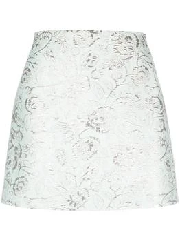 推荐PAROSH - Lurex Jacquard Mini Skirt商品