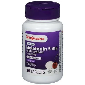 Walgreens | Dye-Free Melatonin 5 mg Cherry,商家Walgreens,价格¥37