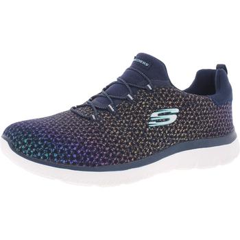 推荐Skechers Womens Summits- Glowing Iris Fitness Lifestyle Slip-On Sneakers商品