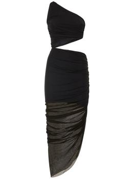 PRABAL GURUNG, PRABAL GURUNG | Mesh One Shoulder Midi Dress商品图片 额外8.5折, 额外八五折