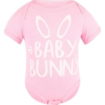 Sweet Wink | Baby bunny cotton bodysuit in pink,商家BAMBINIFASHION,价格¥250