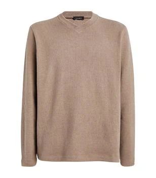 推荐Cotton-Blend V-Neck Sweater商品