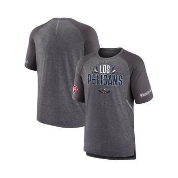 Men's Branded Heathered Gray New Orleans Pelicans 2022 Noches Ene-Be-A Core Shooting Raglan T-shirt product img