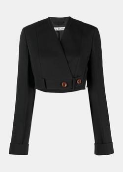 Acne Studios | Acne Studios Black Cropped Suit Jacket商品图片,7.9折
