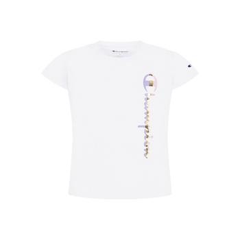 CHAMPION | Big Girls Color Block Script with Foil Short Sleeves Graphic T-shirt商品图片,