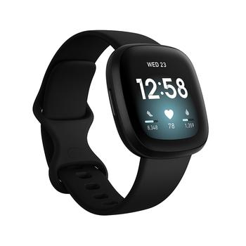商品Fitbit | Versa 3 Black Strap Smart Watch 39mm,商家Macy's,价格¥1472图片