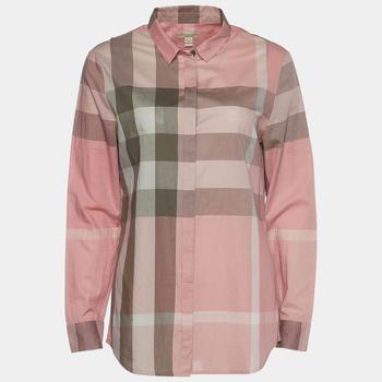 美国burberry, [二手商品] Burberry | Burberry Brit Pink Check Print Cotton Button Front Shirt S商品图片 6.2折