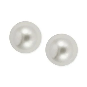 Anne Klein | GOLD-TONE 10MM IMITATION PEARL STUD EARRINGS 独家减免邮费