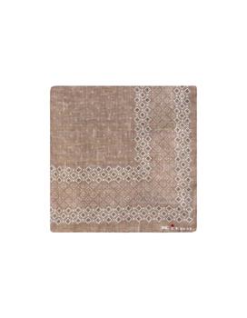 商品Kiton | Kiton Light Brown Pocket Handkerchief With Geometric Micro Pattern,商家Italist,价格¥1111图片