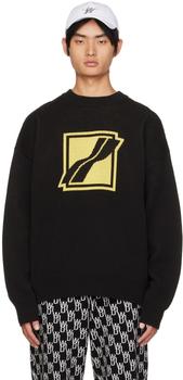 We11done | Black Crewneck Sweater商品图片,5折