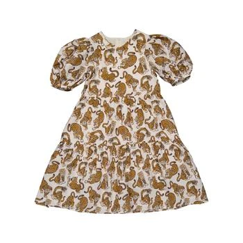 推荐Girls Tiered Tiger Print Dress商品