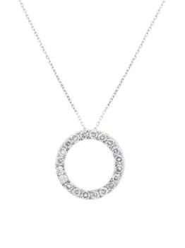 商品Diana M Jewels | 14K White Gold & 1 TCW Pendant Necklace,商家Saks OFF 5TH,价格¥16662图片