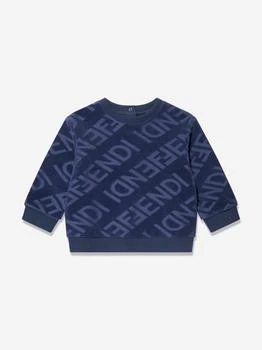 Fendi | Baby Boys Logo Sweatshirt in Blue 额外8折, 额外八折