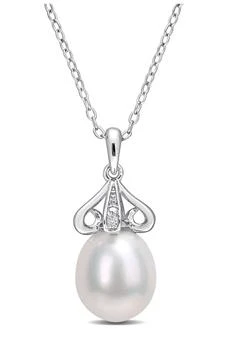 DELMAR | Diamond & 8.5-9mm Freshwater Pearl Pendant Necklace,商家Nordstrom Rack,价格¥433